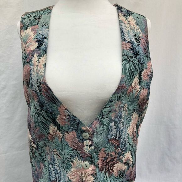 VINTAGE Pelican Cove Floral Vest - Picture 2 of 7